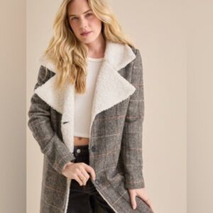 Altar'd State Opal Plaid Coat